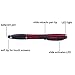 HDE Retractable Ballpoint Ink Pen with Flashlight Rubber Tip Precision Stylus for Capacitive Touch Screen Devices (Red)