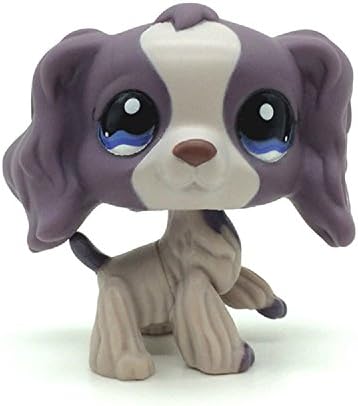 do1n Rare Littlest Pet Shop Purple Cocker Spaniel Dog Puppy Blue Eyes LPS #1209 Toy