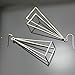 RechicGu Silver Blogger Aztec Cut Out 3D Triangle Pyramid Steampunk Diva Gypsy Earrings With Gift Box