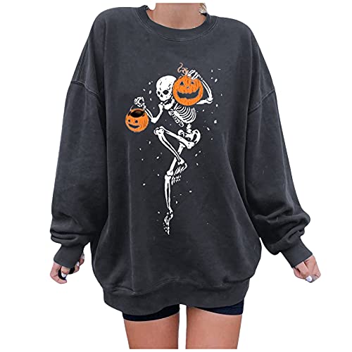 Womens Plus Halloween Hoodie Long Sleeve Graphic Plus Size