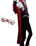 Black Butler Cosplay Grell Sutcliff Full Costume (S-L) with Eyeglasses