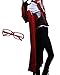 TOKYO-T Black Butler Cosplay Grell Sutcliff Full Costume (S-L) with Eyeglasses