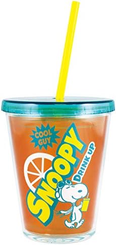 Amazon Peanuts Snoopy スヌーピー ストロータンブラー Orange Pb 12 グラス タンブラー オンライン通販