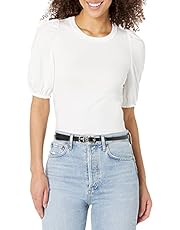 Amazon Essentials Women's Classic Fit Puff Short Sleeve Crewneck T-Shirt