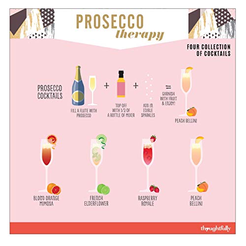 Thoughtfully Cocktails, Geschenkset für Champagner- und Prosecco-Party-Cocktail-Mixer, Aromatisierte Champagner-Aufsätze, Cocktail-Glanz und essbare Garnierung (OHNE Alkohol) – Bild 8