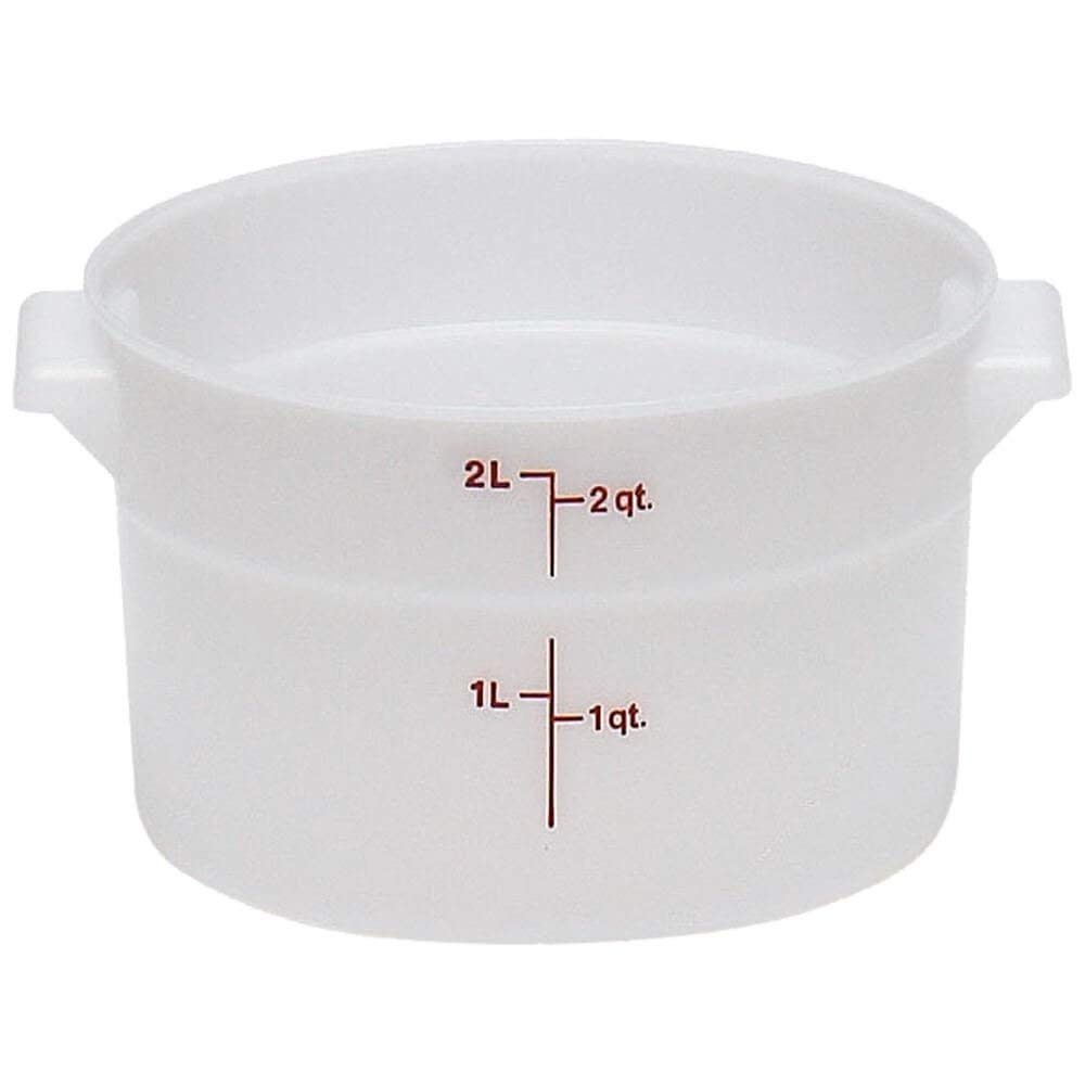 Cambro RFS2148 Round 2 Quart Poly White Case of 12