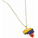 GANESA JW Venezuela Map Pendant Necklace Jewelry Venezuelan Jewelry Venezuela Necklace
