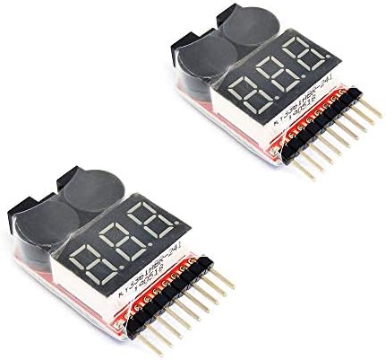Rc Lipo Battery Voltage Tester No 18 Lithium Ion Battery Voltage Checker Monitor Low Voltage Buzzer Alarm 2pcs