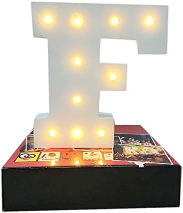 Your Name in Lights,YAOXI Wooden Light Signs Up Letters Wedding Baby Standing or Wall Mounted Decoration,Battery Operated Alphabet,Warm White (F)