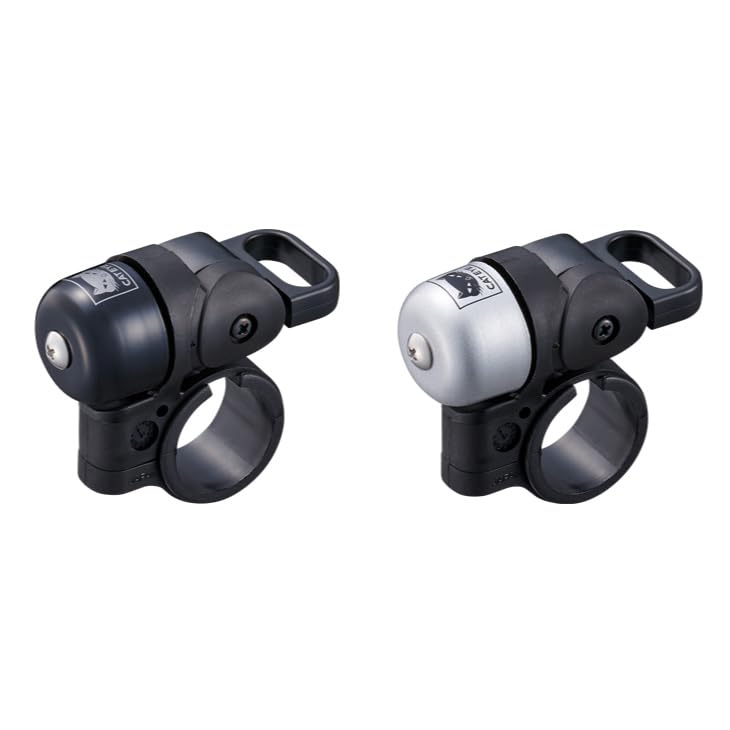 CatEye Oh-1500 Nido Bell Silver Bike Bell Bicycle Bell with Loud Crisp Clear Sound, Road and Mountain Bike Bell Adults Kids