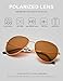 LUENX Aviator Sunglasses Men Women Non-Mirror Polarized UV400 Metal Frame 60MM (14-Brown, 60)