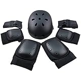 7Pcs Protective Gear Set, Helmet and Pads of Wrist, Elbow, Knee for Skateboard Skate Bike Scooter, Size M