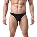Avidlove Men Underwear Micromodal Bikinis 4 Pack Briefs (L, Black and Red)