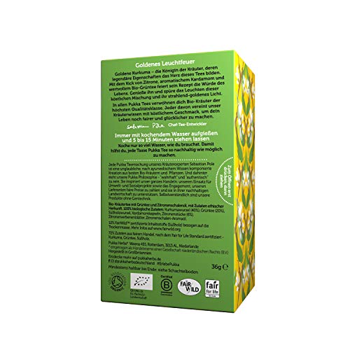 Pukka Bio-Tee Goldene Kurkuma 80 Teebeutel, 4er Pack (4 x 20 beutel) – Bild 3