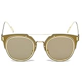 GAMT Desginer Vintage Sunglasses Retro Full-rim Metal Frame Round Lens Fashion Style Gold Frame Gold Lens