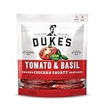Duke's Tomato & Basil Chicken Smoked Shorty Sausages, Keto Friendly, 4 oz. (Pack of 8)