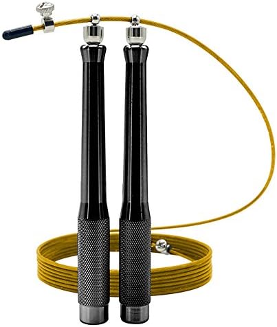 Jump Rope - Premium Quality Skipping Rope Adjustable 10 Feet for Exercising and Training by SPURBO SPORTS (Black)
