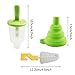 Whonline Ice Pop Mold, 3 Sets of 3-Color Mini Ice Pop Molds with Brush and Funnel