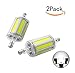 CTKcom R7S 78mm COB LED Bulbs(2 Pack)- J Type 78mm Double Ended 8W 650LM Halogen Bulbs Cool White 6000K,R7S Double Ended Filament Flood Lights Tube Lamps 70W Replacement T3 Halogen Bulb,AC85-265V