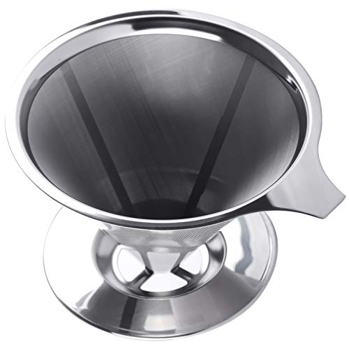 Coffee filter 304 Stainless Steel Reusable Drip Cone Coffee Filter Single Cup Coffee Brewer