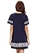 Floerns Women's Embroidered Short Sleeve Casual Shirt Swing Dress Navy S