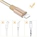 Lightning Cable Novtech 3 Pack 3ft 6ft 10ft Extra Long Charging Cable Fast Charging Cord Certified Charger Cord for iPhone iPad Air iPad mini iPod, Gold