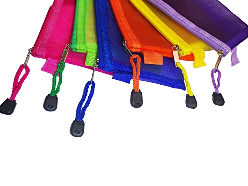 NiceGo Zipper Invoice Holder Bag Envelope for Document Storage Pouch Organizer for Bill Budgets, Checks, Pencils, 6 Piece in One Package