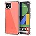 MoKo Compatible with Google Pixel 4 XL Case, Crystal Clear Reinforced Corners TPU Bumper + Anti-Yellow Anti-Scratch Transparent Hard Panel Cover for Google Pixel 4XL 6.3 inch 2019 - Crystal Clear