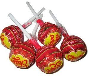 Cherry x 50 Chupa Chups Lollypops, Perfect Addition to and Party Bag Filler, Pinata Prize