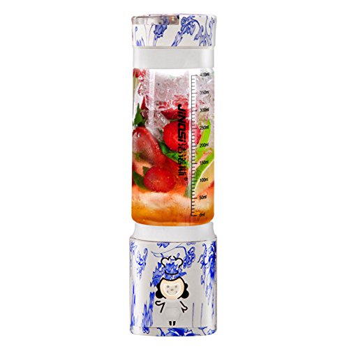 Click Here to See More Images DULPLAY Juice blender,Usb charger-type,Smoothie maker, (22,000 RPM),Personal blender Stainless steel Portable Bpa free 400ml tritan bottle -K 23.5x7.5cm(9x3inch)