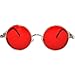 Steampunk Retro Gothic Vintage Hippie Colored Metal Round Circle Frame Sunglasses Colored Lens OWL (Steampunk_C10_Gold_Red_Sea, PC Lens)
