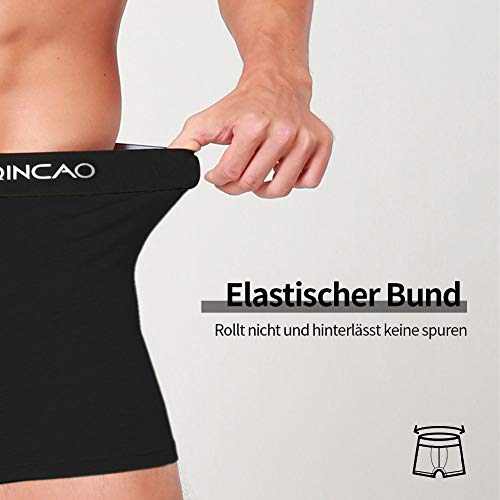 QINCAO-Boxershorts-Herren-6er-Pack-Maenner-Unterwaesche-Unterhosen-Men-Retroshorts-Boxer-Baumwolle-S-M-L-XL-XXL-XXXL