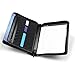 Samsill Regal Leather  Padfolio with Zippered Closure, Letter Size Writing Pad, Interior 10.1 Inch Tablet Sleeve, Black