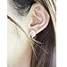 Unicorn Stud Earrings Hypoallergenic 925 Silver Light Pink Sparkling with Zircon for Little Girls Kids Jewelry Birthday Party