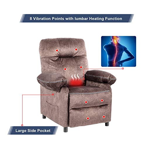 Blue Whale Fabric Recliner Chair for Living Room Adjustable Home