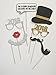 New Year Photo Booth Props, 2018 New Year Party Decoration, Mask, 18 PCS Attached to the stick NO DIY Required