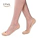 CozyWow Womens No Show Low Cut Bamboo Flats Boat Invisible Socks Non Slip 4-Pairs