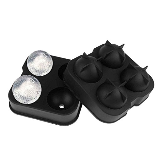 Minzhi Ice Ball Cube Maker Mold Silicone Spheres for Whiskey Highball Cocktail or Liqueur Glasses Any Drink