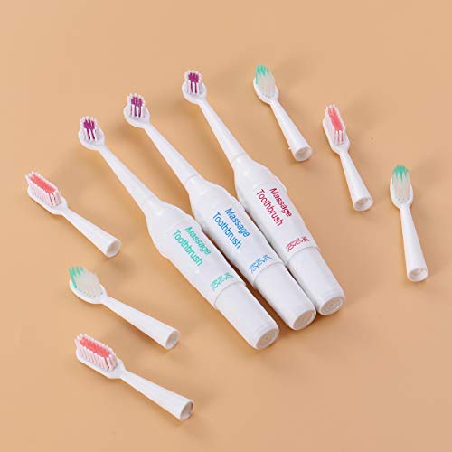 POPETPOP 3Pcs Professional Electric Dog Cat Toothbrush, Ultrasonic