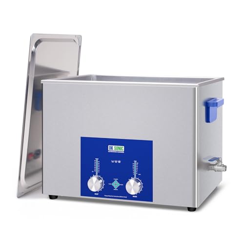 DK SONIC Industrieller Ultraschallreiniger 37L,720W Kommerzieller Ultraschallreinigungsgerät mit Codiertem Timer, Heizung und Korb, Mehrere Funktionen