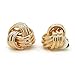 Sparkly Bride Love Knot Clip On Earrings Gold Plated Women Fashion