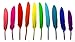 Bastex Colorful Assorted Goose Craft Feathers 350 pcs. 10 Colors, 4 to 6 inches in Length. Great for Decorative Arts and Crafts, Classrooms, Dreamcatcher and Party Decorations.
