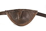 Leather Eyepatch. Slight Convex Eye Patch (Left Eye, Brown)