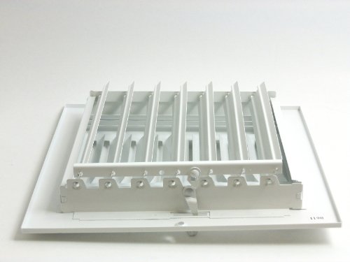 3-Wege-Luftgitter 25,4 X 20,3 Cm - Für Decke & Wand, Flache Prägung, Inkl. Schrauben
