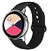 OenFoto Band Compatible Samsung Galaxy Watch 42mm/ Galaxy Watch Active/Gear Sport, 20mm Soft Silicone Replacement Wristband for Samsung Galaxy Smartwatch, Women Men, Black Small