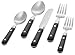 Ginkgo International Le Prix 20-Piece Stainless Steel Flatware Place Setting, Black, Service for 4