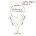 Unicra Dainty Disc Layered Choker Necklaces Multi-layer Circle Necklace Bar Y Pendant Choker with Long Chain Jewelry for Women and Girls (Gold)