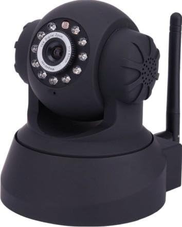 IP Camera Wifi Pan &amp; Tilt IP/Network Camera with Two-Way Audio and Night Vision (Black)