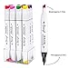 Bianyo 72 Pastel Color Dual Tip Art Markers Set, Alcohol-Based Sketch Drawing Pens for Adults&Kids Coloring, Designing, Manga, Set of 72