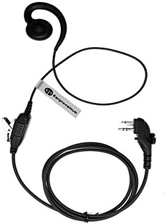 Compatible with HYTERA PD405, PD505 C-Shape Inline PTT Microphone Swivel Style Two way radio Earpiece